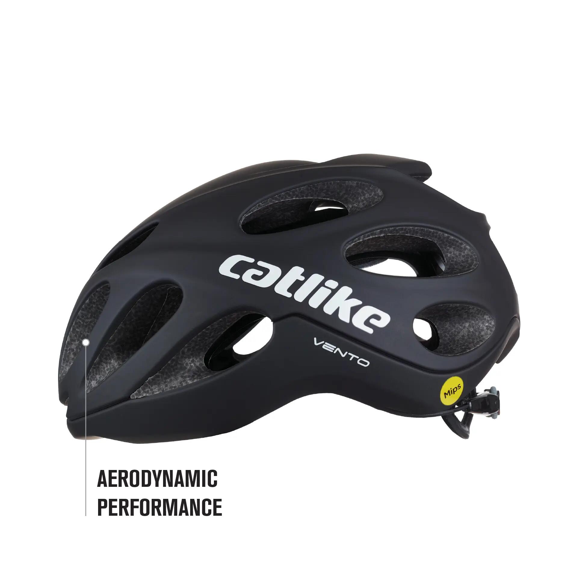 CATLIKE Vento MIPS EVO M - Capacete Aero, Estrada, MTB, Gravel - Preto Mate 6/11