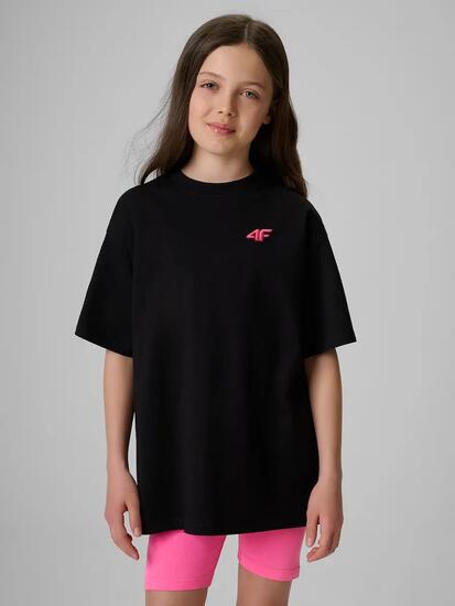 T-shirt loose gładki dziewczęcy 4F 4FJRSS26TTSHF3984