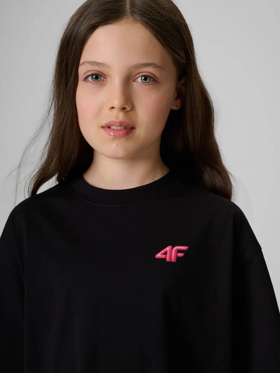 T-shirt loose gładki dziewczęcy 4F 4FJRSS26TTSHF3984 3/6