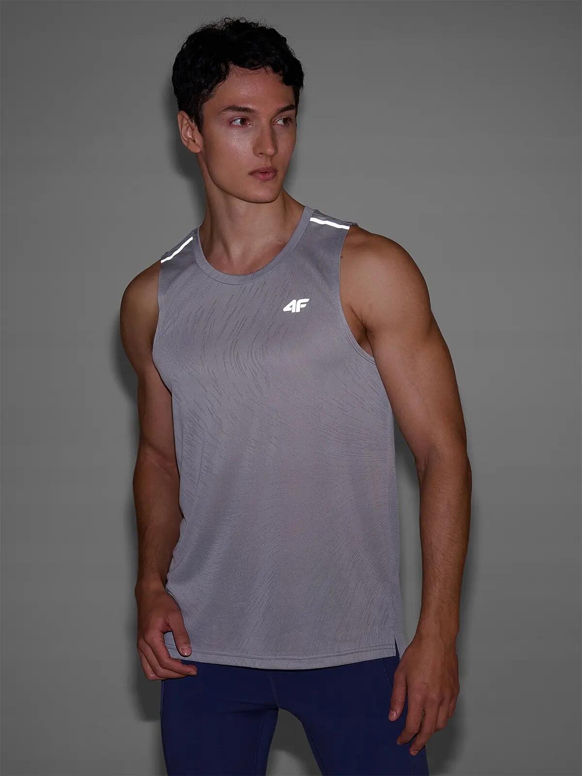 T-SHIRT MĘSKI 4F KOSZULKA TANK TOP SZYBKOSCHNĄCA DO 2/10