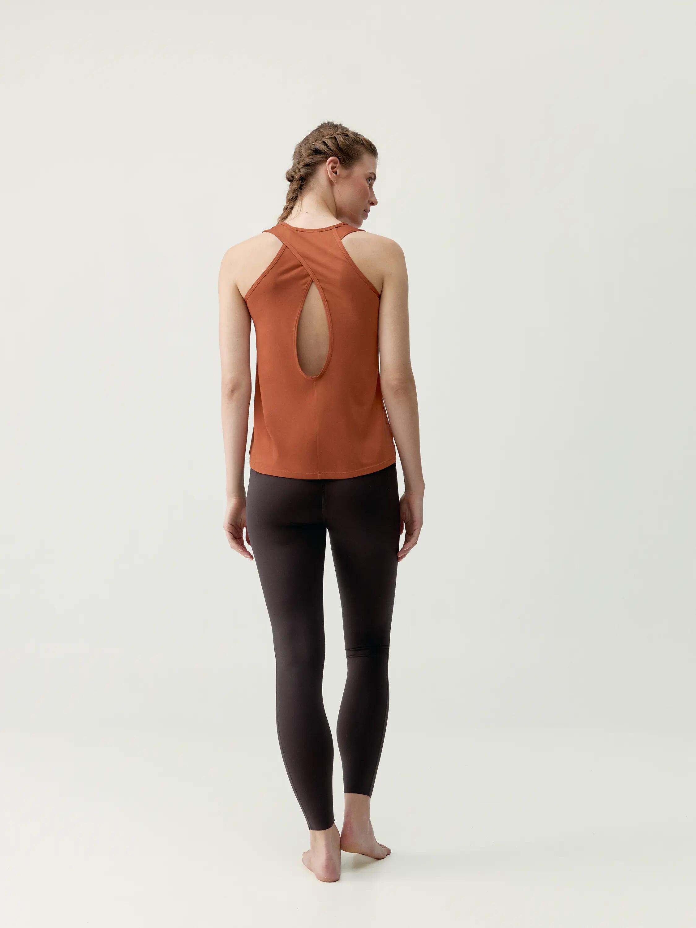 T-shirt de sport femme Baia Sans manches bretelles croisées 5/6