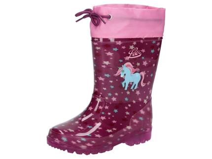 Kinder - Gummistiefel - rutschfest, Blinklicht - violett/pink