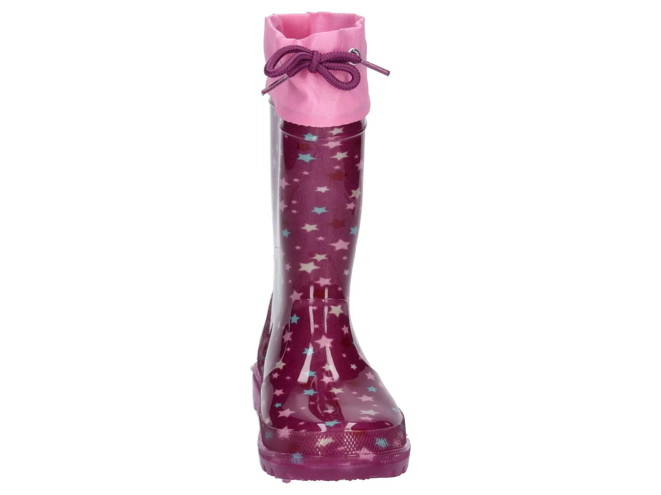 stivali da pioggia - bambini - antiscivolo, luci - viola/rosa 3/7