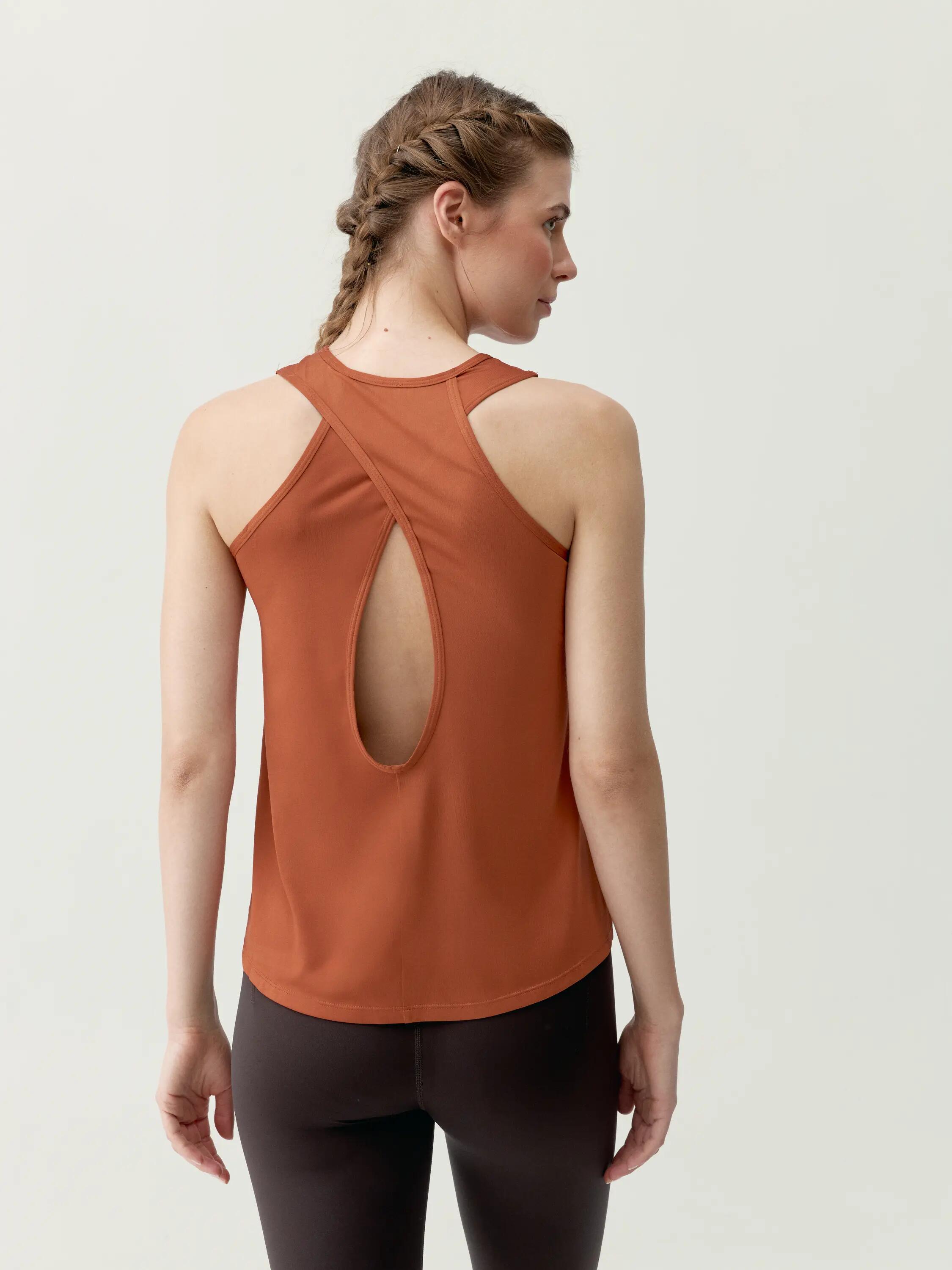 T-shirt de sport femme Baia Sans manches bretelles croisées 2/6