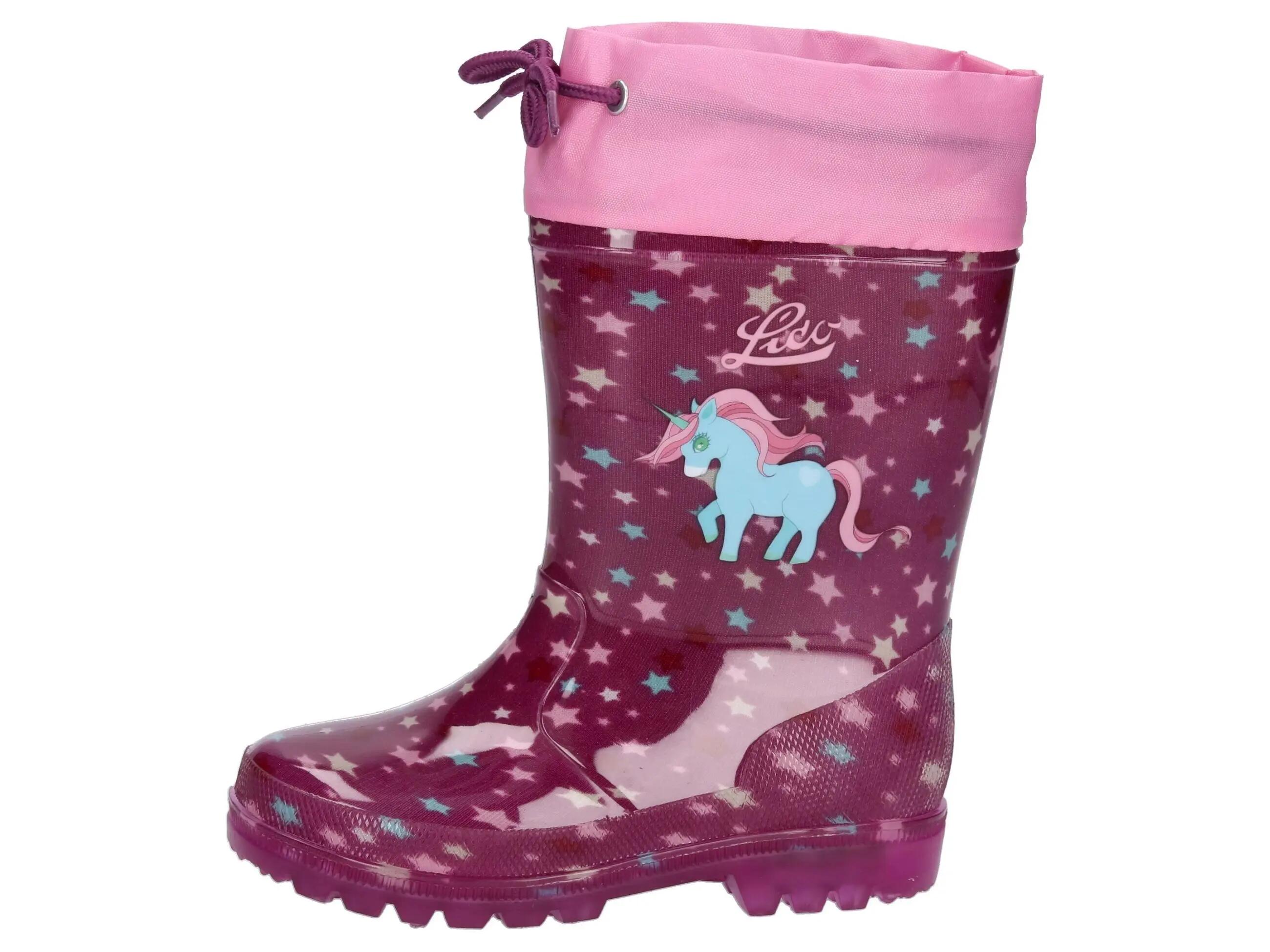 stivali da pioggia - bambini - antiscivolo, luci - viola/rosa 2/7