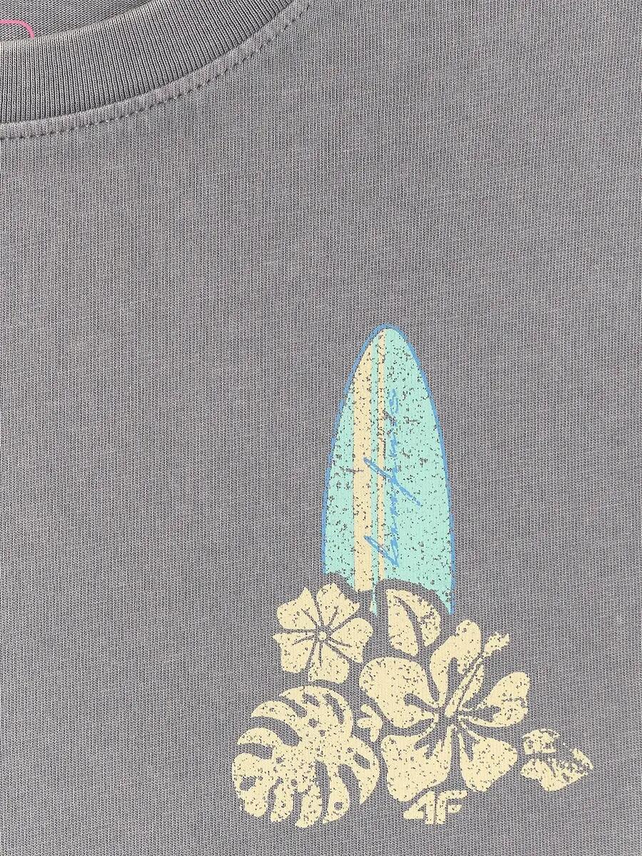T-shirt loose z nadrukiem dziewczęcy 4F 4FJRSS26TTSHF3980 6/7