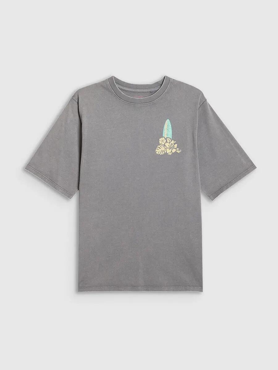 T-shirt loose z nadrukiem dziewczęcy 4F 4FJRSS26TTSHF3980 5/7