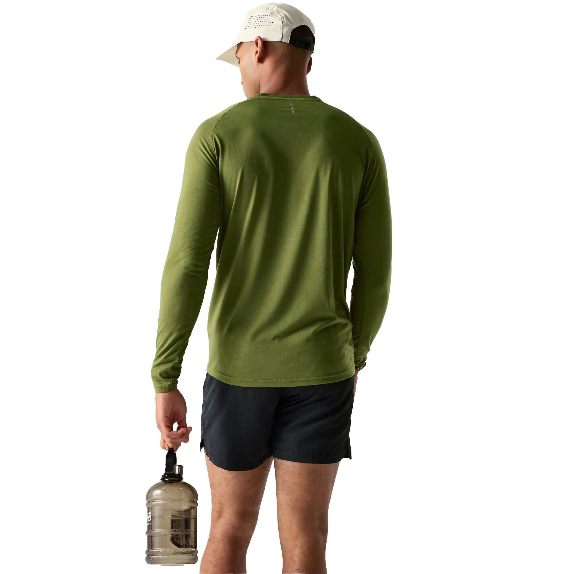 T-Shirt Agile de manga comprida para homem (Verde nefrite) 6/6