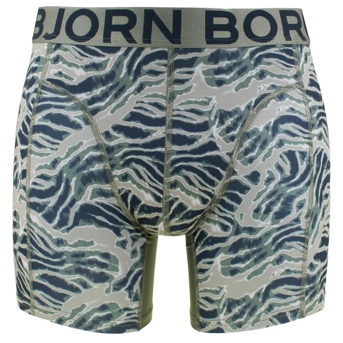 Multi-Sport Heren Sports Lightweight 2-Pack Microfiber Boxers Print Groen 2/5