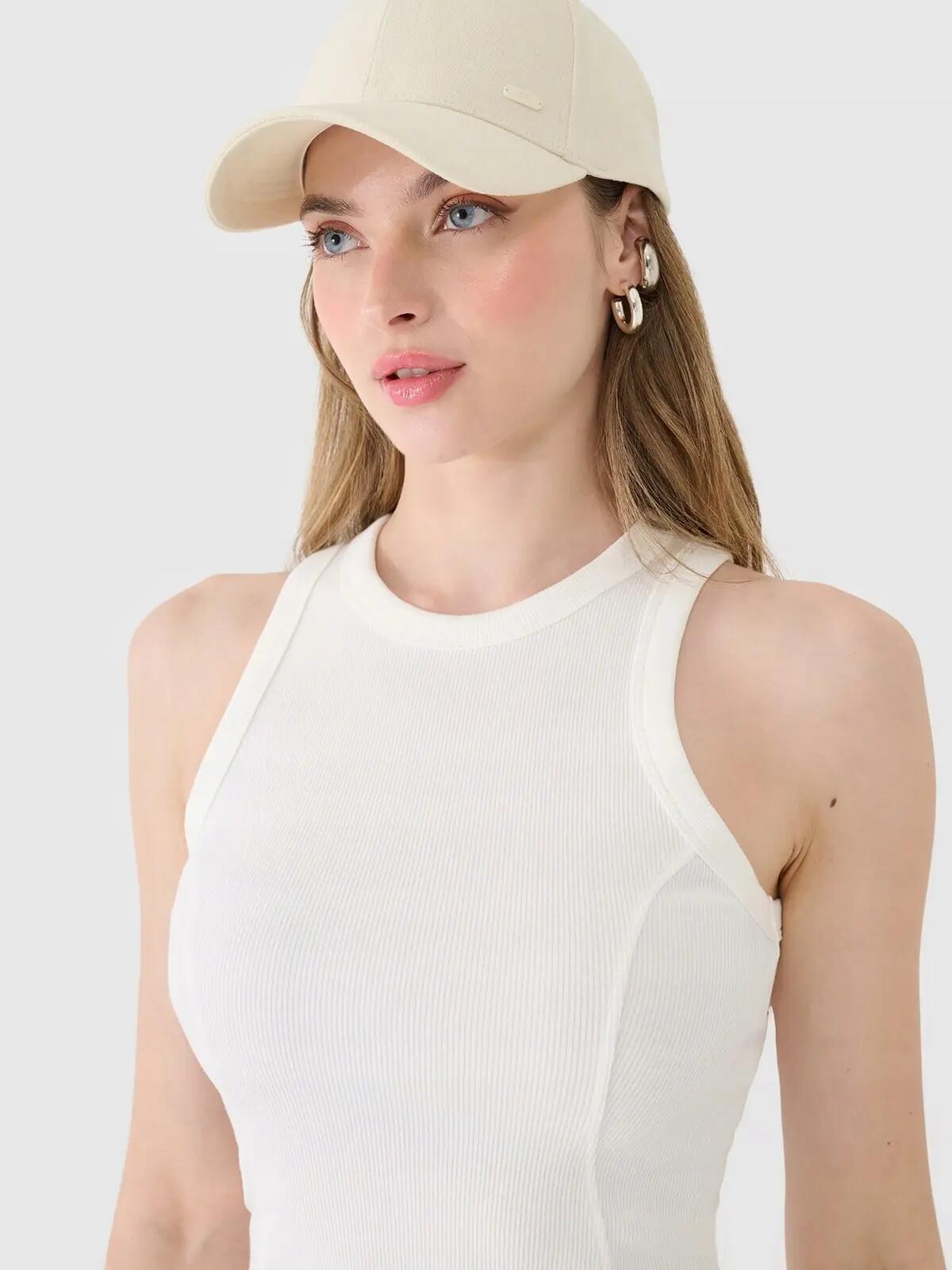 T-SHIRT DAMSKI 4F TOP Z PRĄŻKOWANEJ DZIANINY 4/8