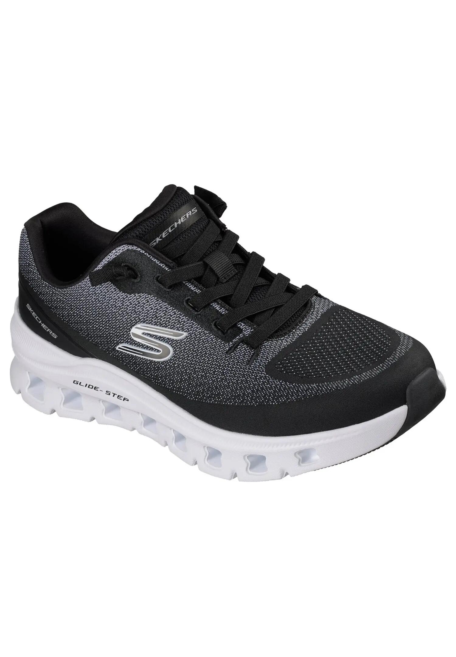 Skechers Herren Glide Step Pro Waverra Slip Ins Sneaker Black White 3/4
