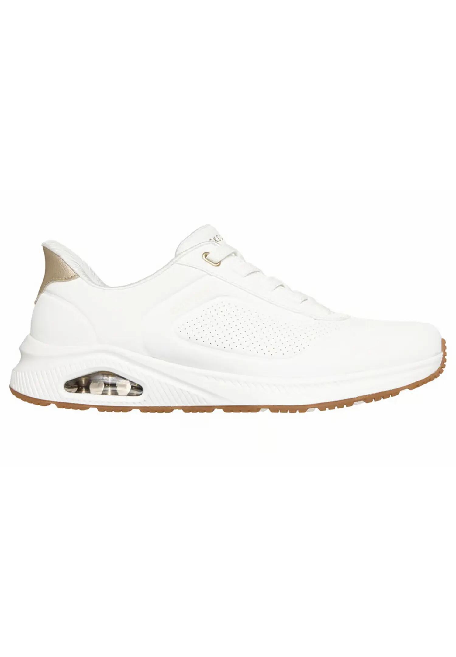 Skechers Damen Arch Fit UNO Relaxing On Air Slip Ins Sneaker White 3/6