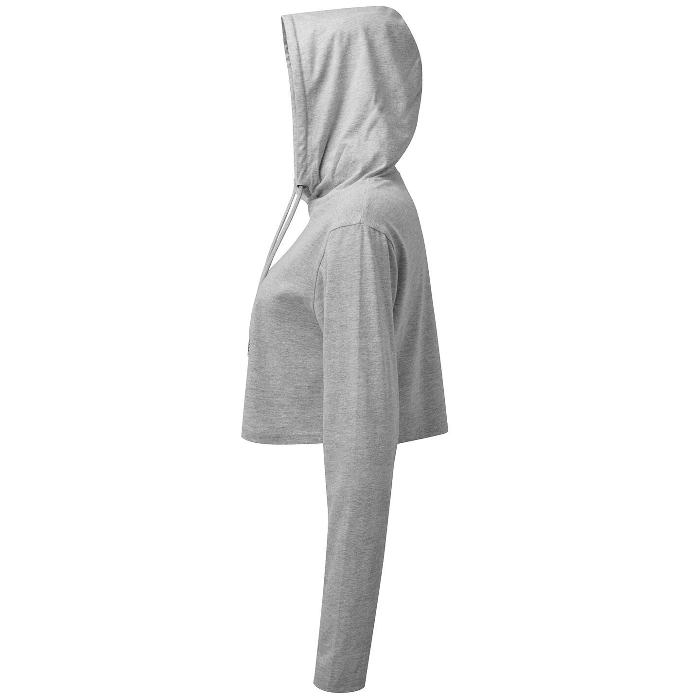 Maglietta Ritagliata Manica Lunga Donna TriDri Erica Grigia 3/4