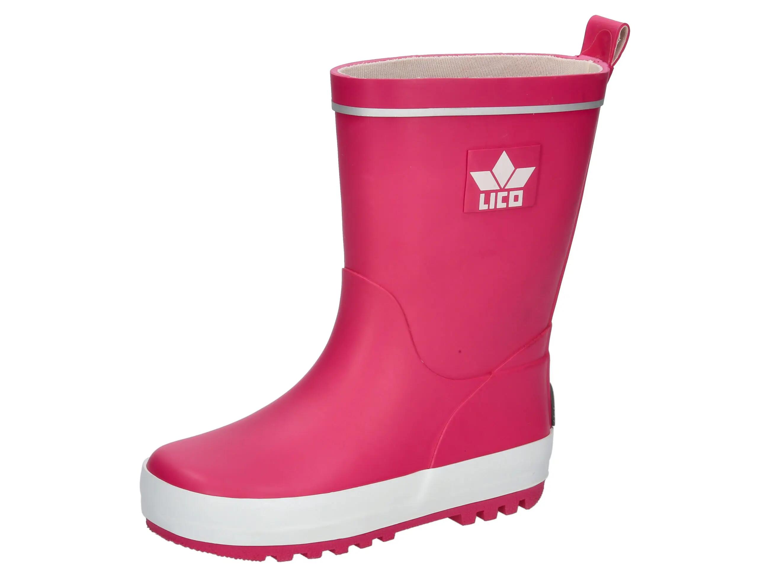 Bottes Lico Samira enfants caoutchouc rose antidérapantes 1/6