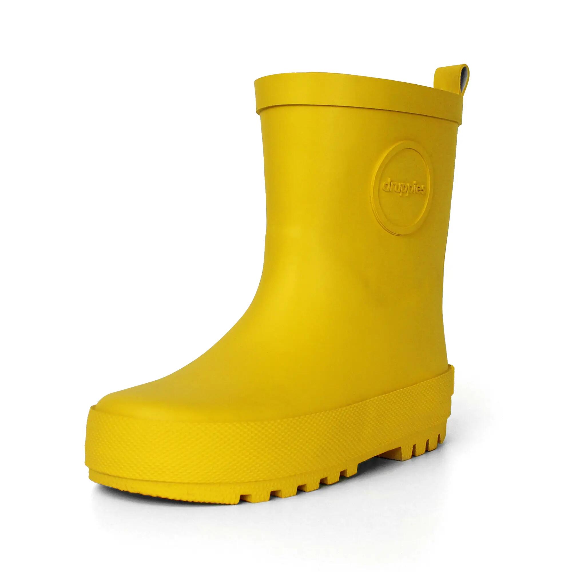 Regenlaarzen Kinderen - Natuurrubber Laarzen - Adventure - Geel - EU 27 3/8