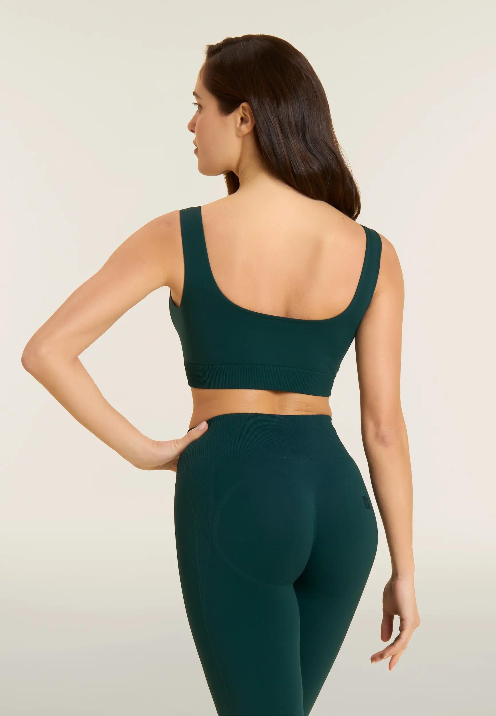 Top Sportivo Seamless con Fascia Sottoseno in costina 3/6