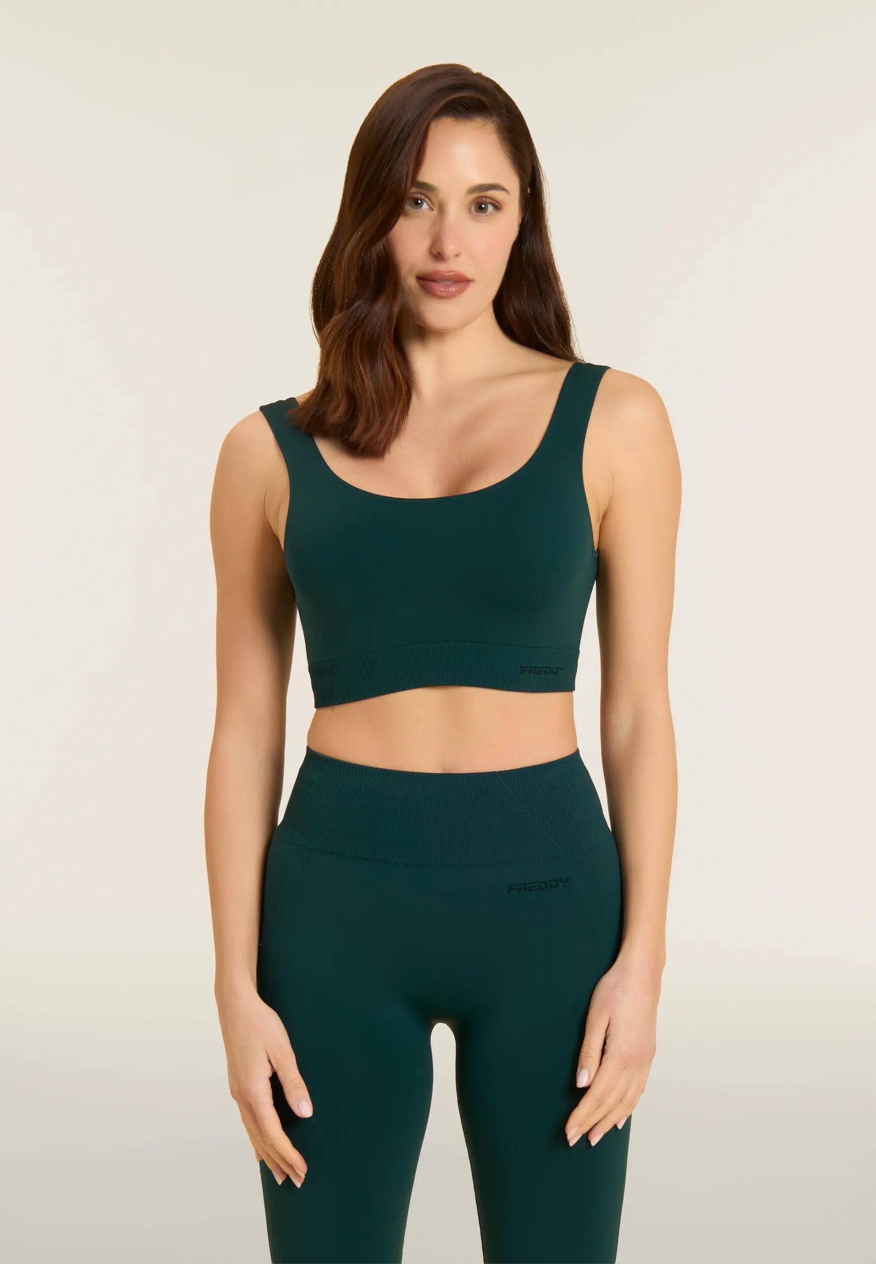 Top Sportivo Seamless con Fascia Sottoseno in costina 2/6