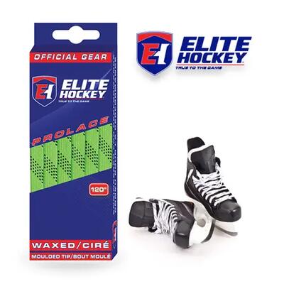 Elite hockey paars / wit gewaxt veters met gegoten uiteinden 108