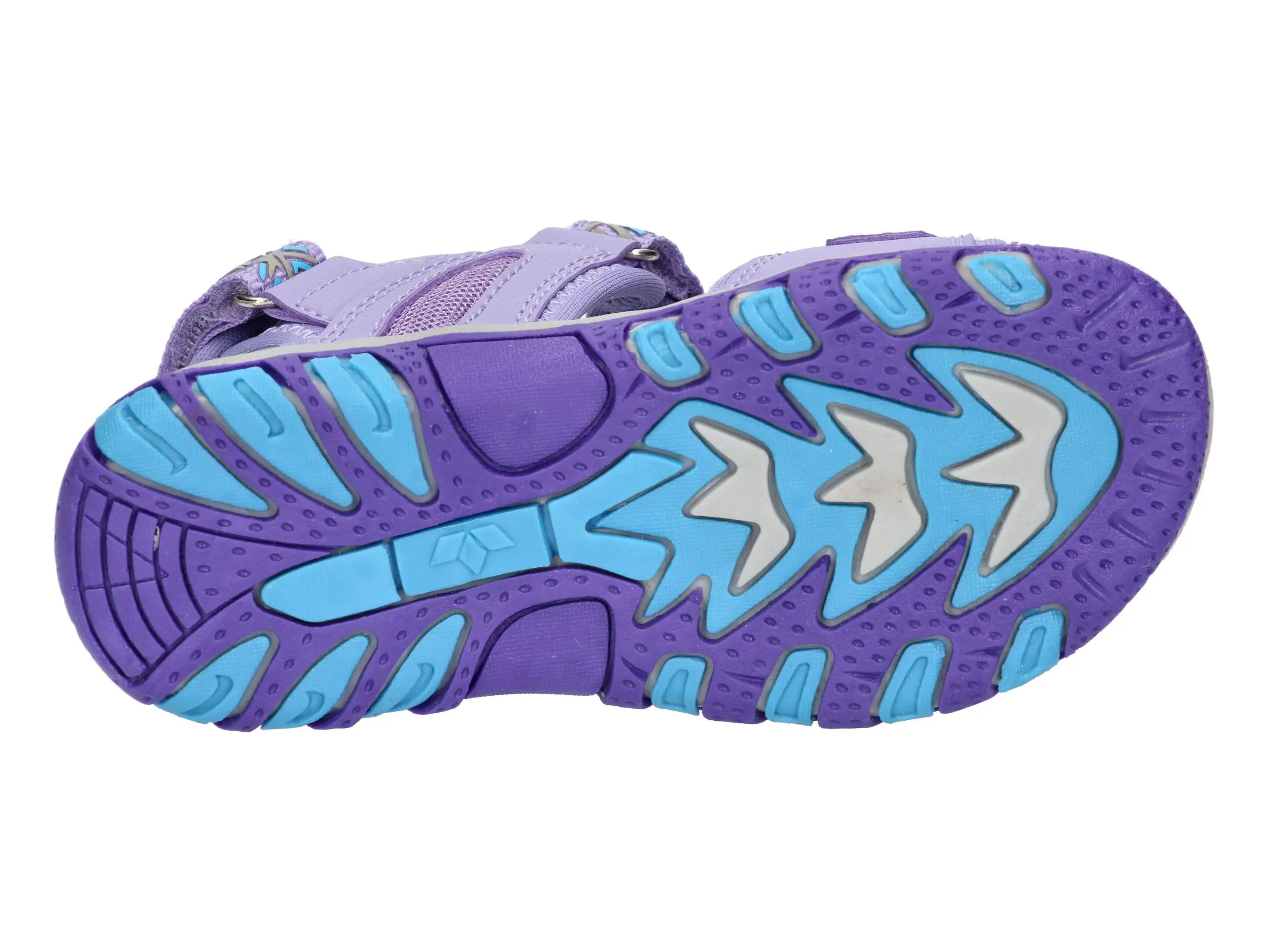 Sandalo - outdoor - bambino - 3 chiusure velcro - luca v - viola scuro 6/6