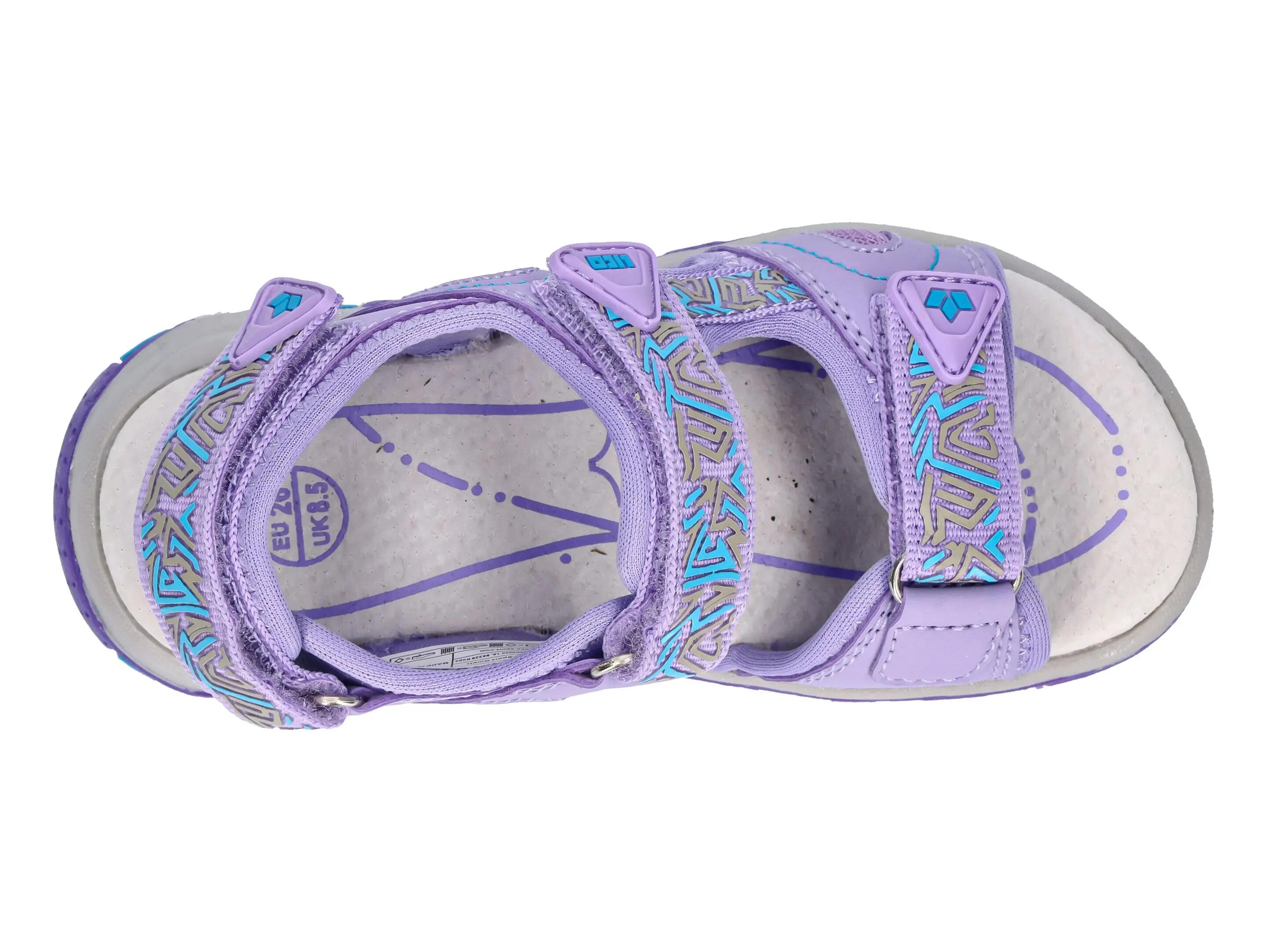 Sandalo - outdoor - bambino - 3 chiusure velcro - luca v - viola scuro 5/6