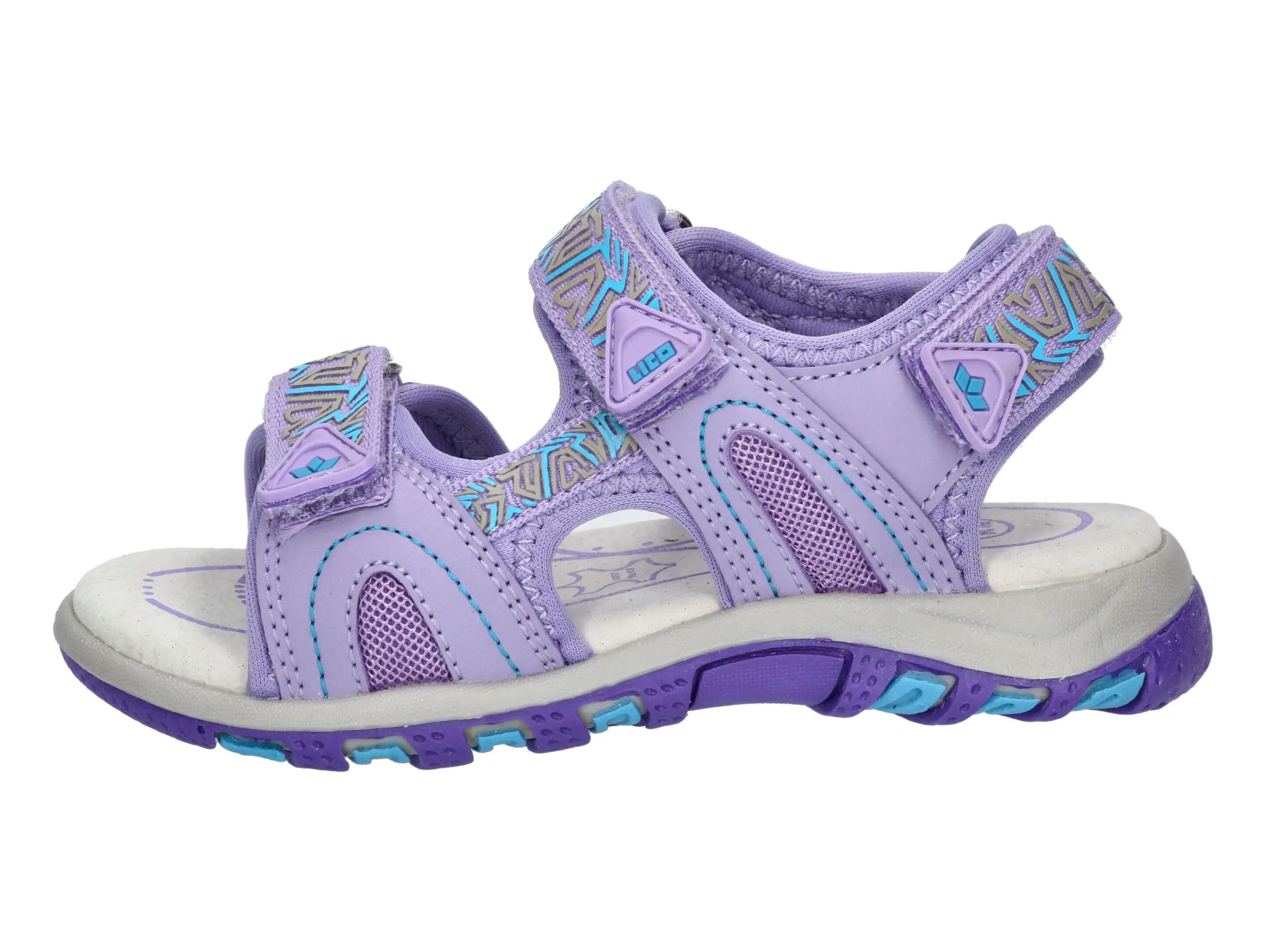 Sandalo - outdoor - bambino - 3 chiusure velcro - luca v - viola scuro 2/6