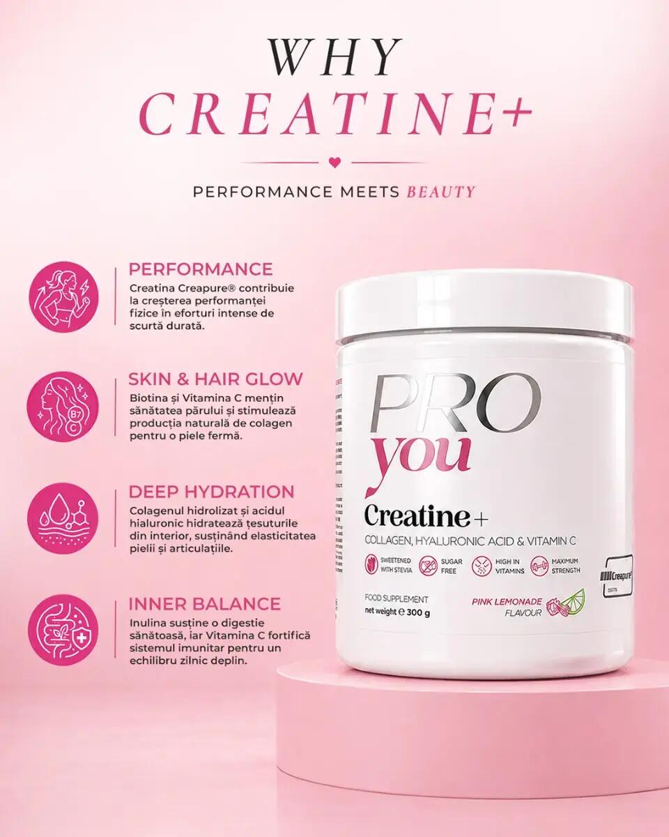 Creatine+, Pro You, Pink Lemonade, 300g 6/6