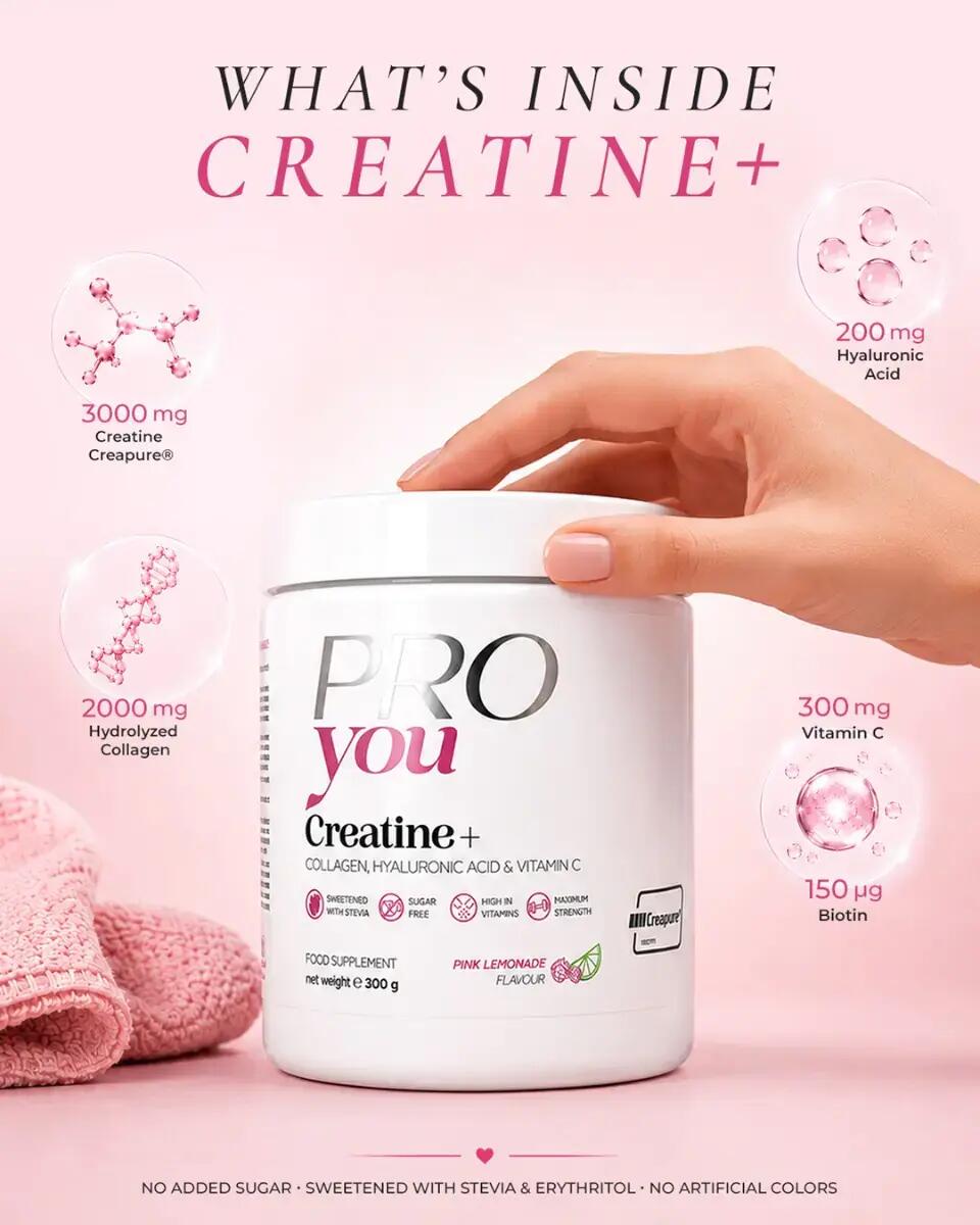 Creatine+, Pro You, Pink Lemonade, 300g 5/6