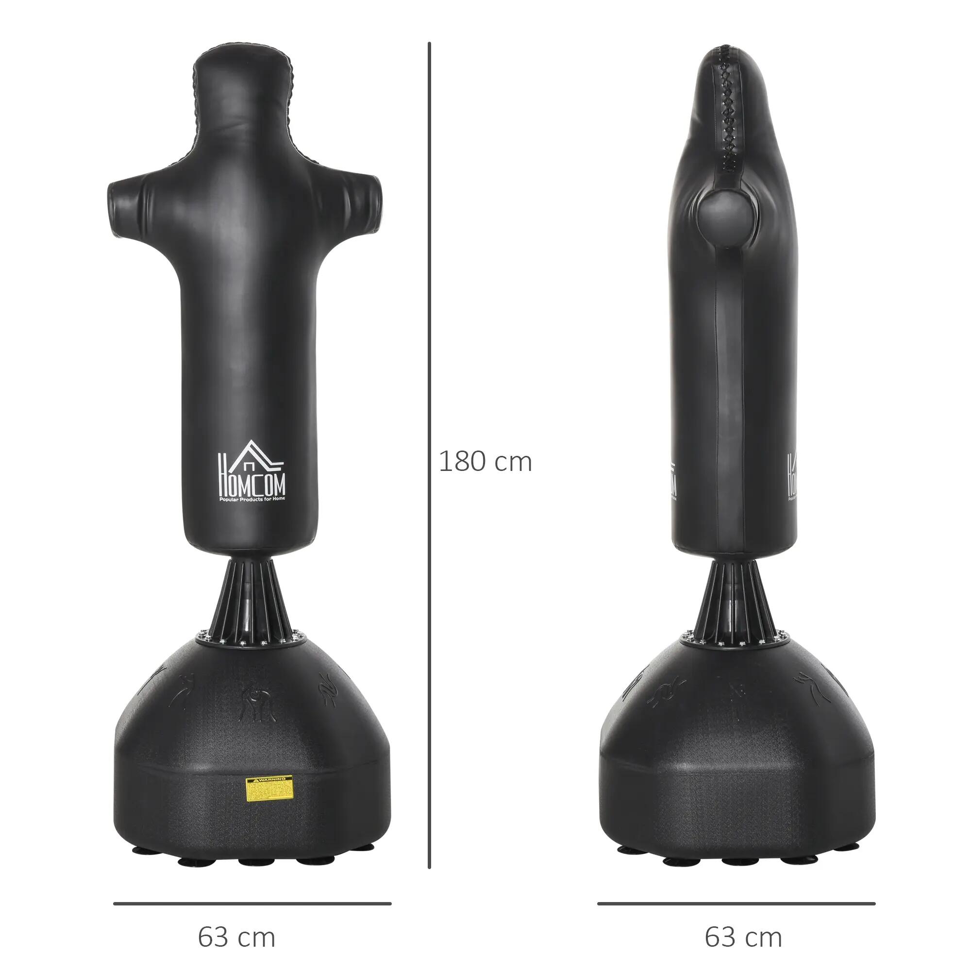 Sac de frappe sur pied - boxe - unisexe - humanoïde noir 5/6