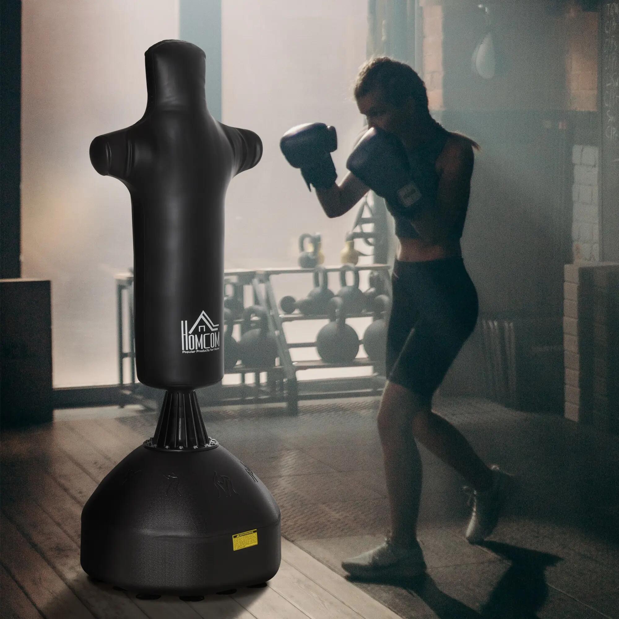 Sac de frappe sur pied - boxe - unisexe - humanoïde noir 3/6