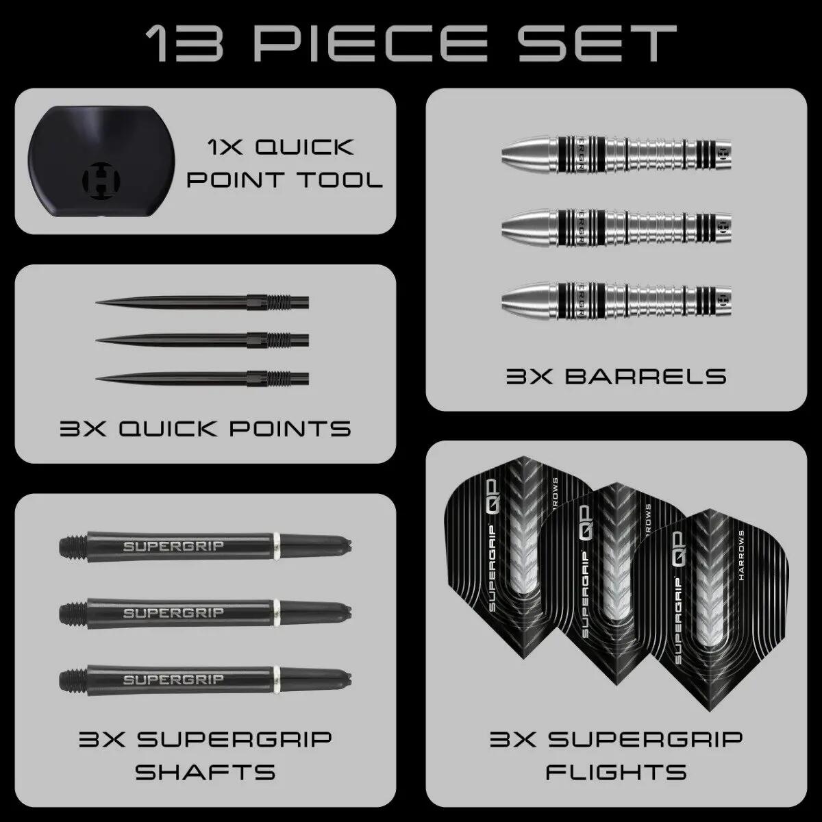 Supergrip QP Bomb 90% Tungsten Dartpijlen 8/8
