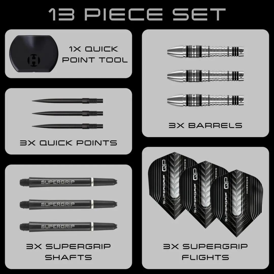 Supergrip QP Bomb 90% Tungsten Dartpijlen 7/8