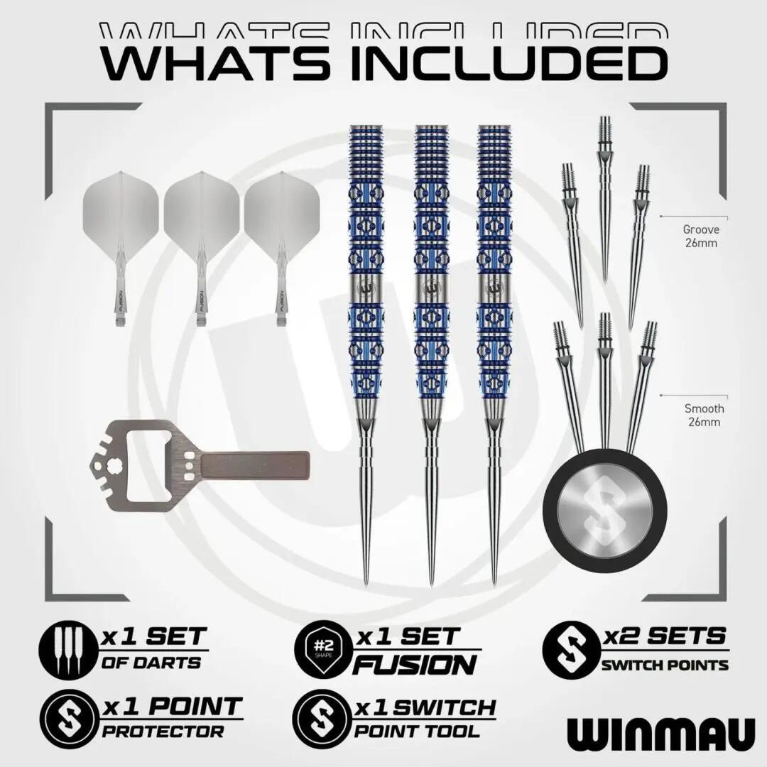 Lunaris Tapered 90% Switch 90% Tungsten Dartpijlen 5/7