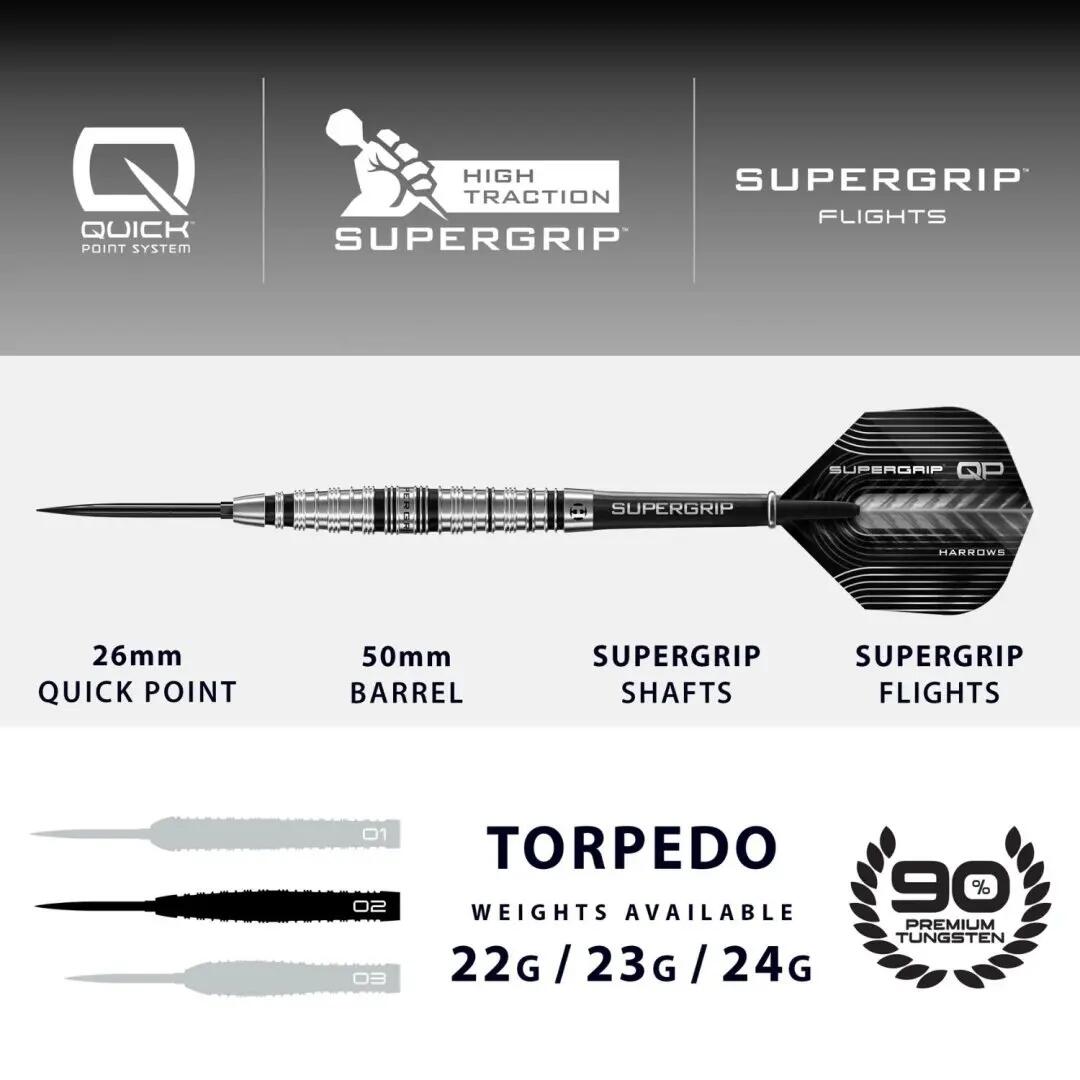 QP Torpedo 90% Tungsten Dartpijlen 4/8