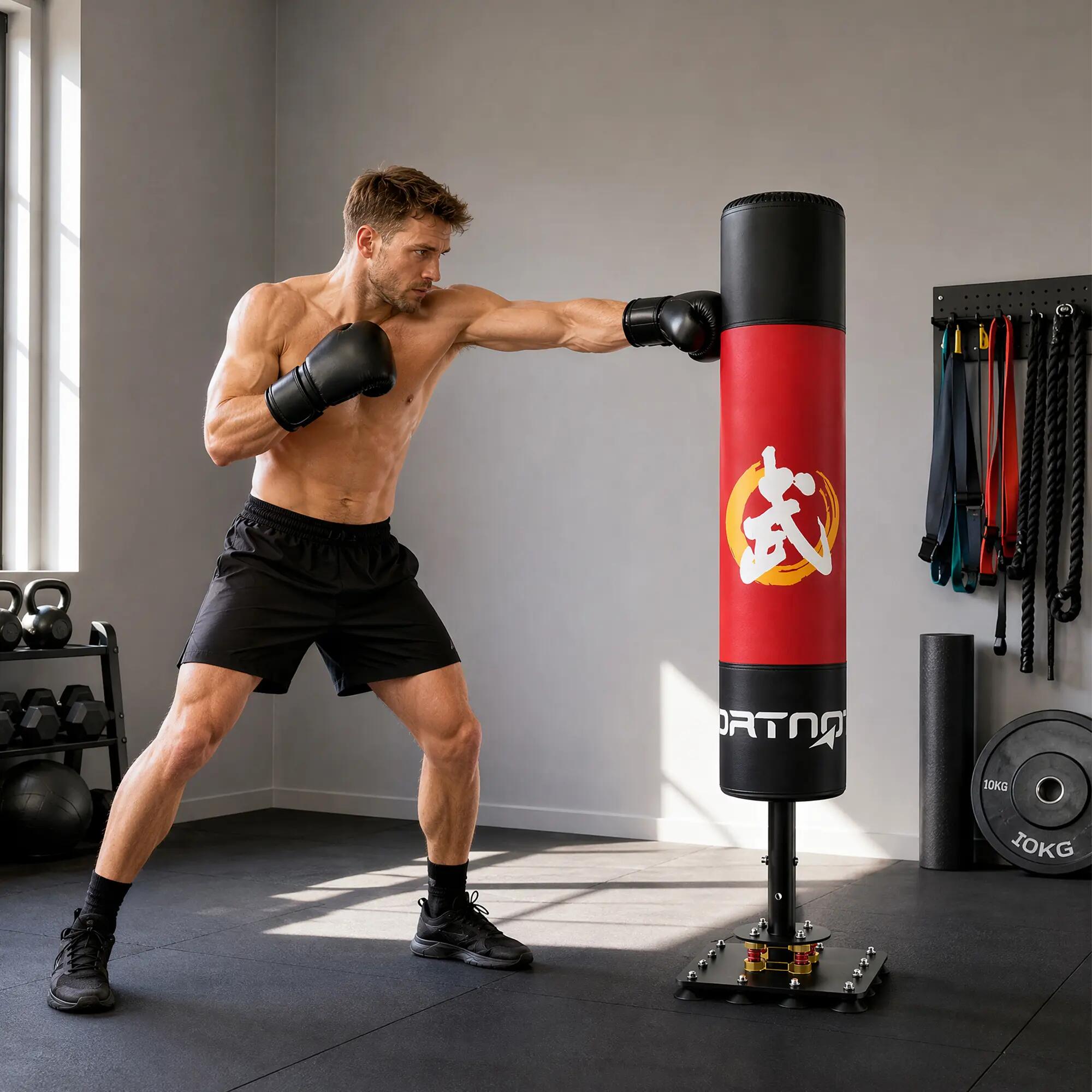 Sac de frappe - boxing - unisexe - base ventouses, amorti 4/6