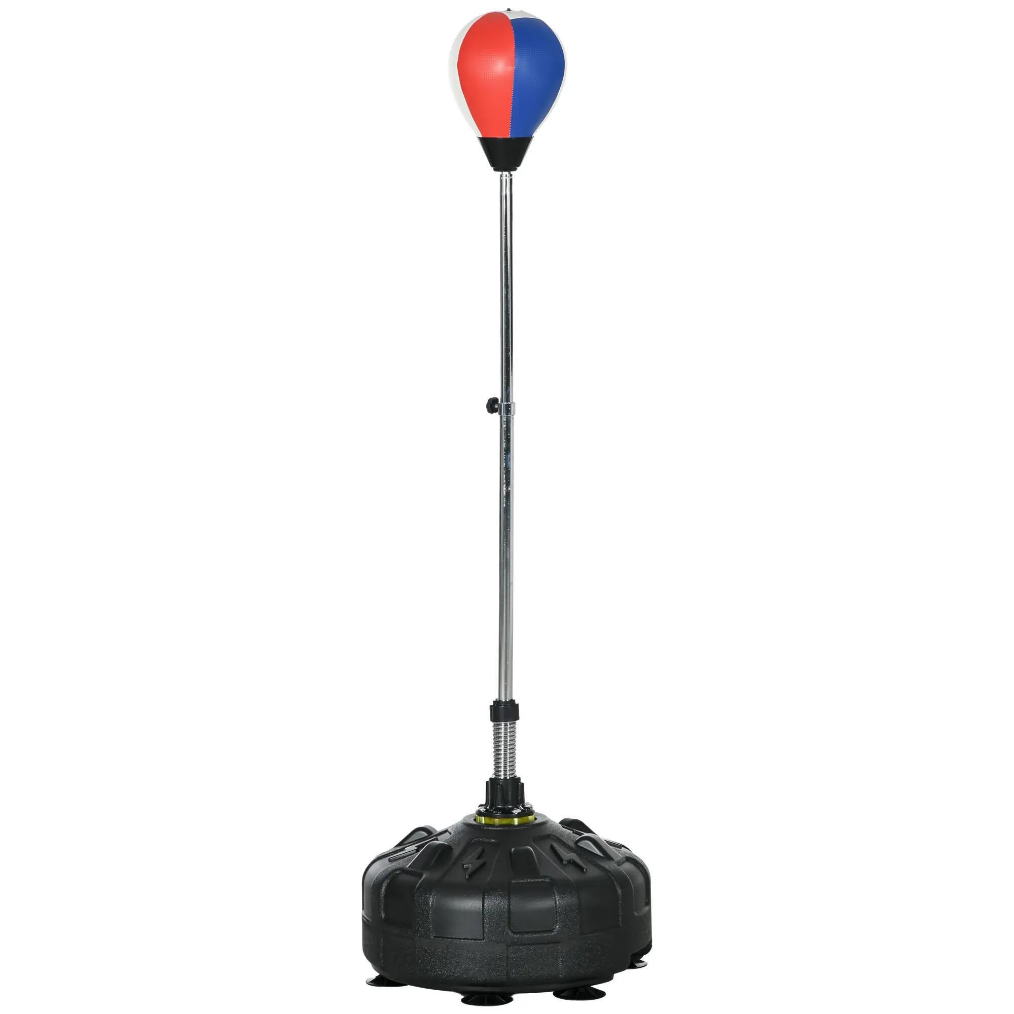 ballon de frappe - boxe - mixte - base lestable, acier - noir/rouge 2/6