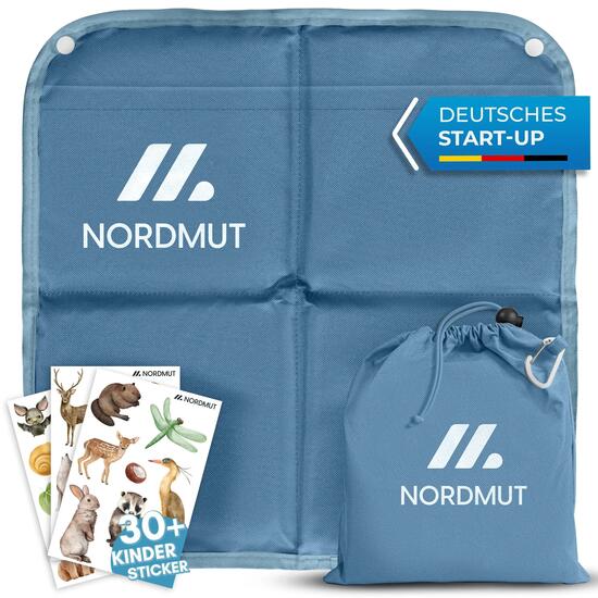 Kinder Sitzkissen faltbar wasserabweisend 35 x 35 cm mit Karabiner Ylläs