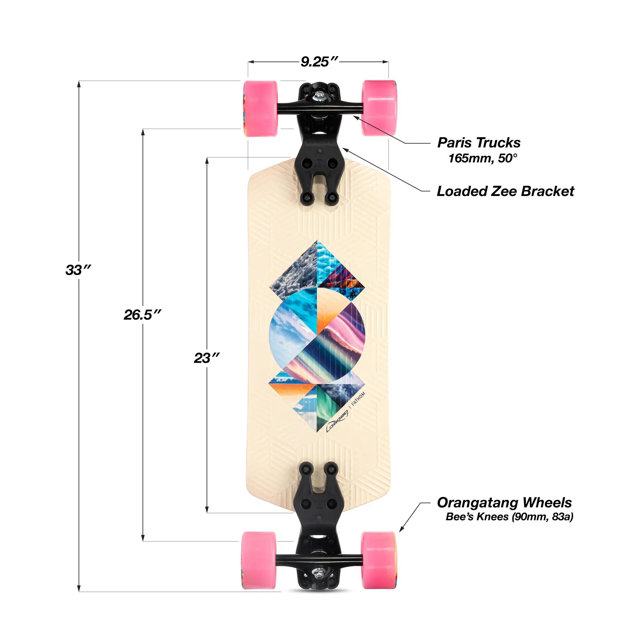 Complete Fathom Strata 33" - Skateboard Complet en Erable 7 Plis - Rose - 2/4