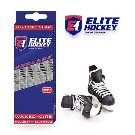 ELITE HOCKEY lacets cirés à embout moulé jaunes / noirs 84