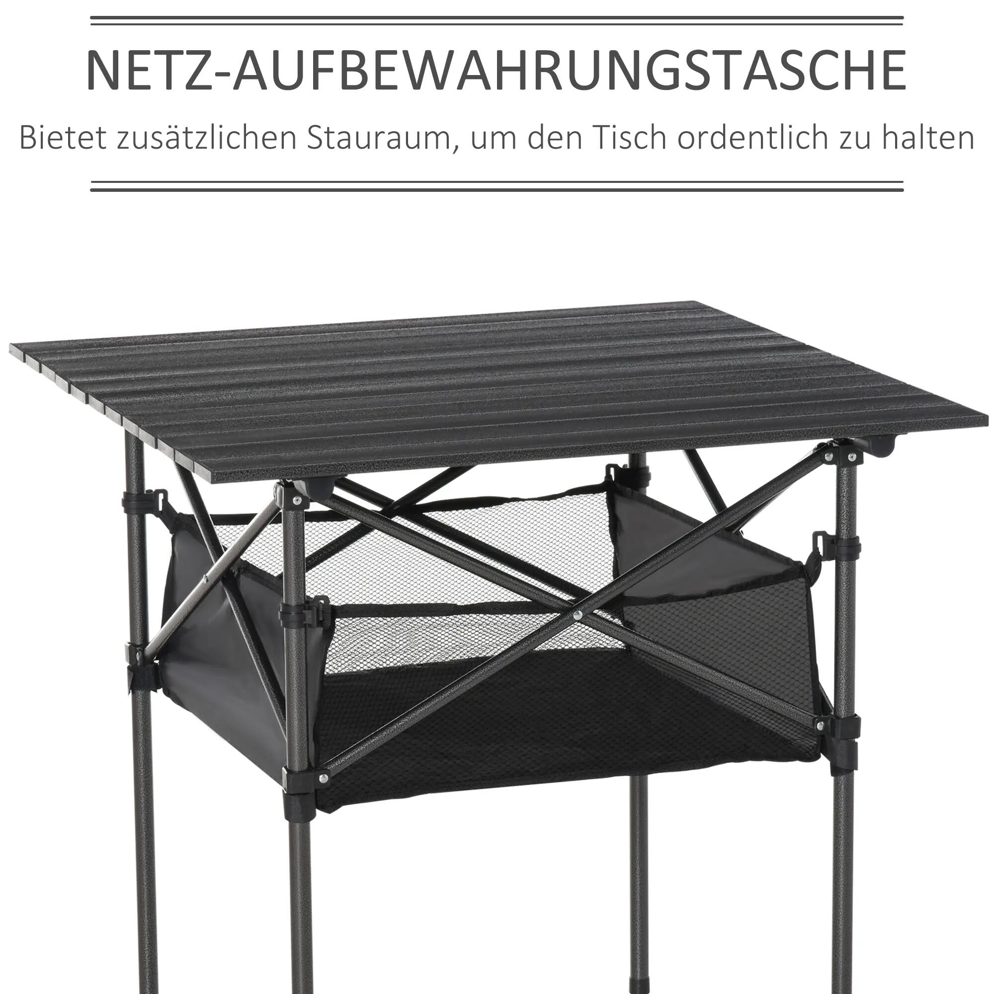 Table pliante - Plein air - Aluminium, acier - Noir 6/6