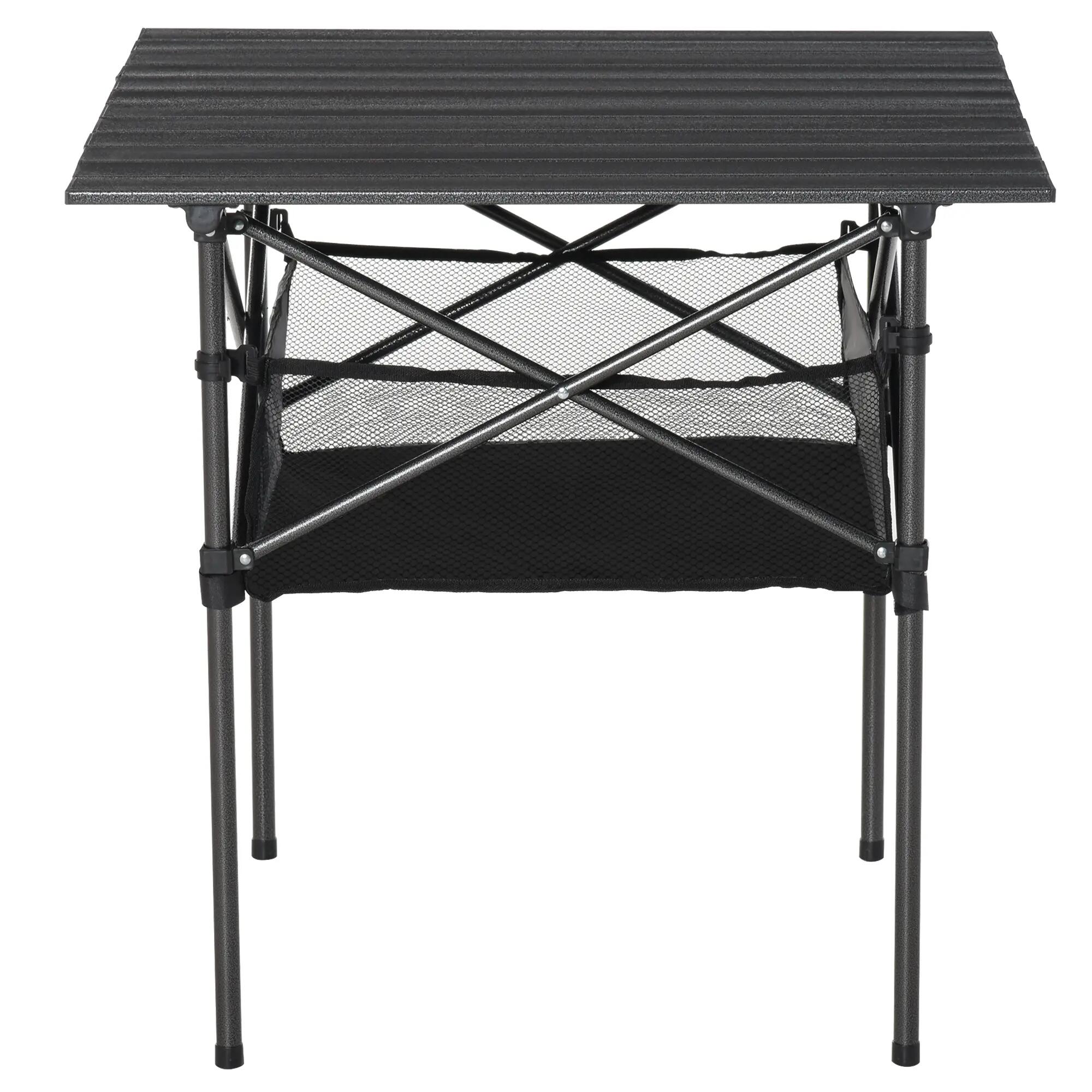 Table pliante - Plein air - Aluminium, acier - Noir 2/6