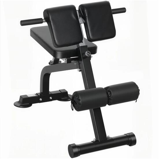 Banc de musculation pliable réglable à abdominaux et lombaires noir