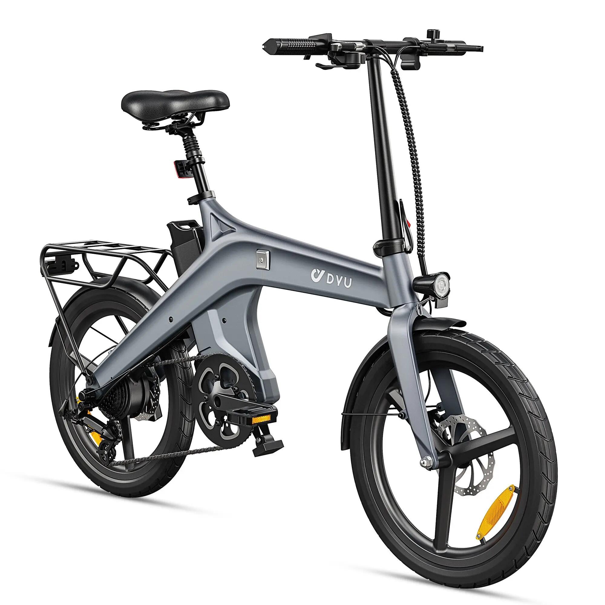 Bicicleta elétrica dobrável DYU T1 20", 250 W, sensor de binário 3/8