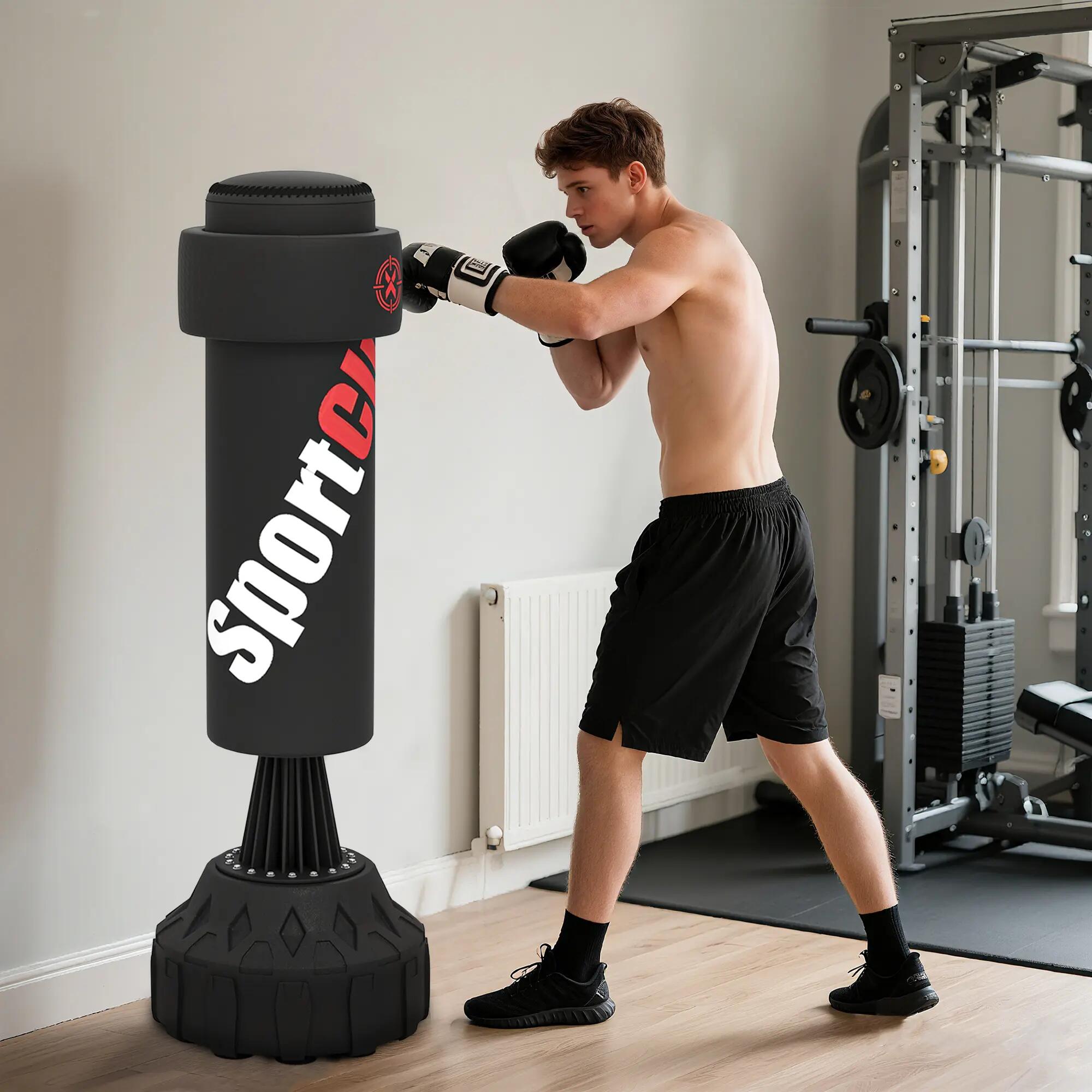Sac autoportant - boxe - mixte - base lestable, hauteur réglable - noir 4/6
