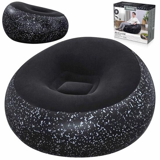 Fotel dmuchany Bestway 75153 pufa dmuchana materac do siedzenia czarny 112x112cm