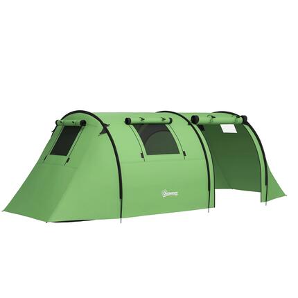 Tente camping - Randonnée - 2 pièces, imperméable - vert foncé