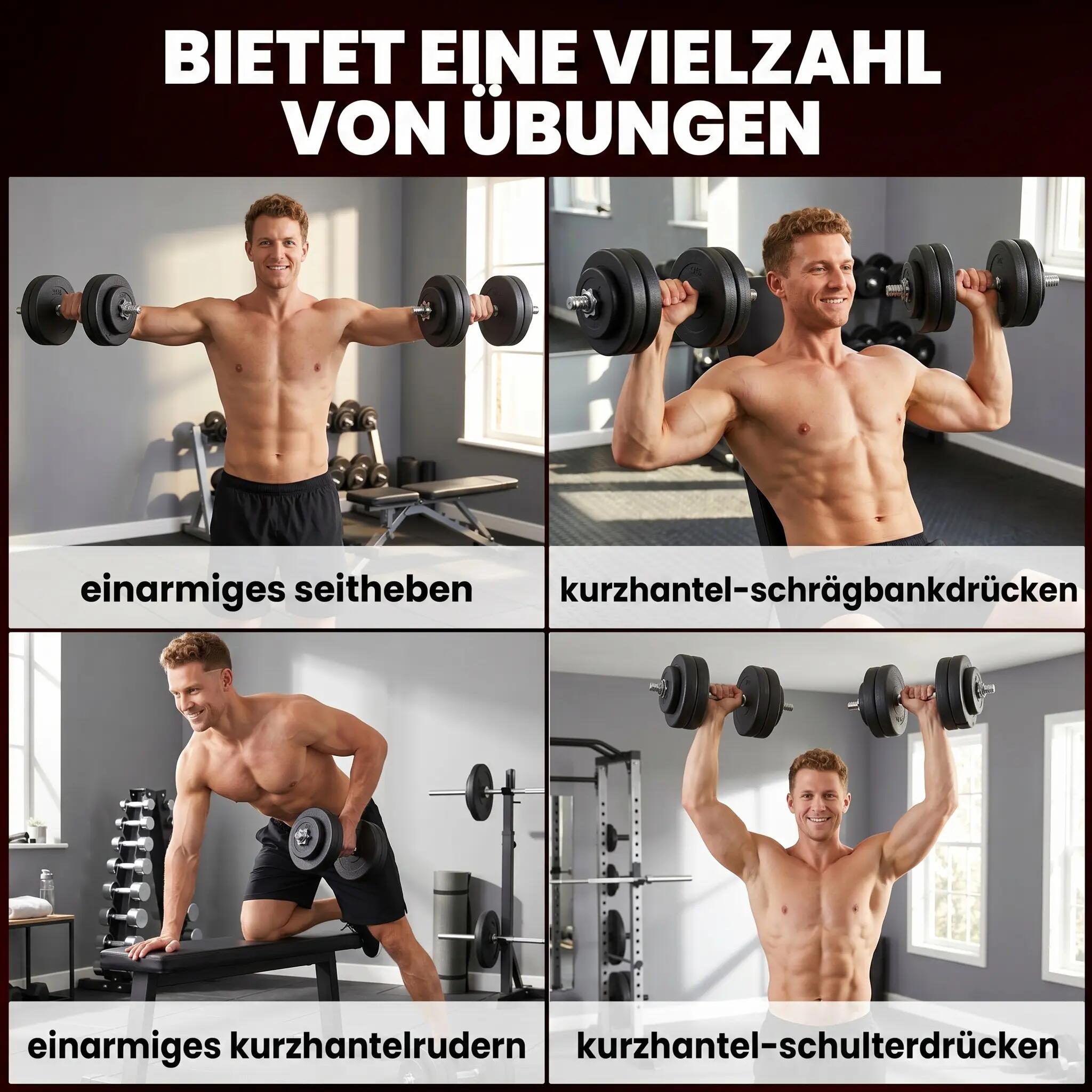 Haltères ajustables - Musculation - Mixte - Plastifiés - Noir 6/6