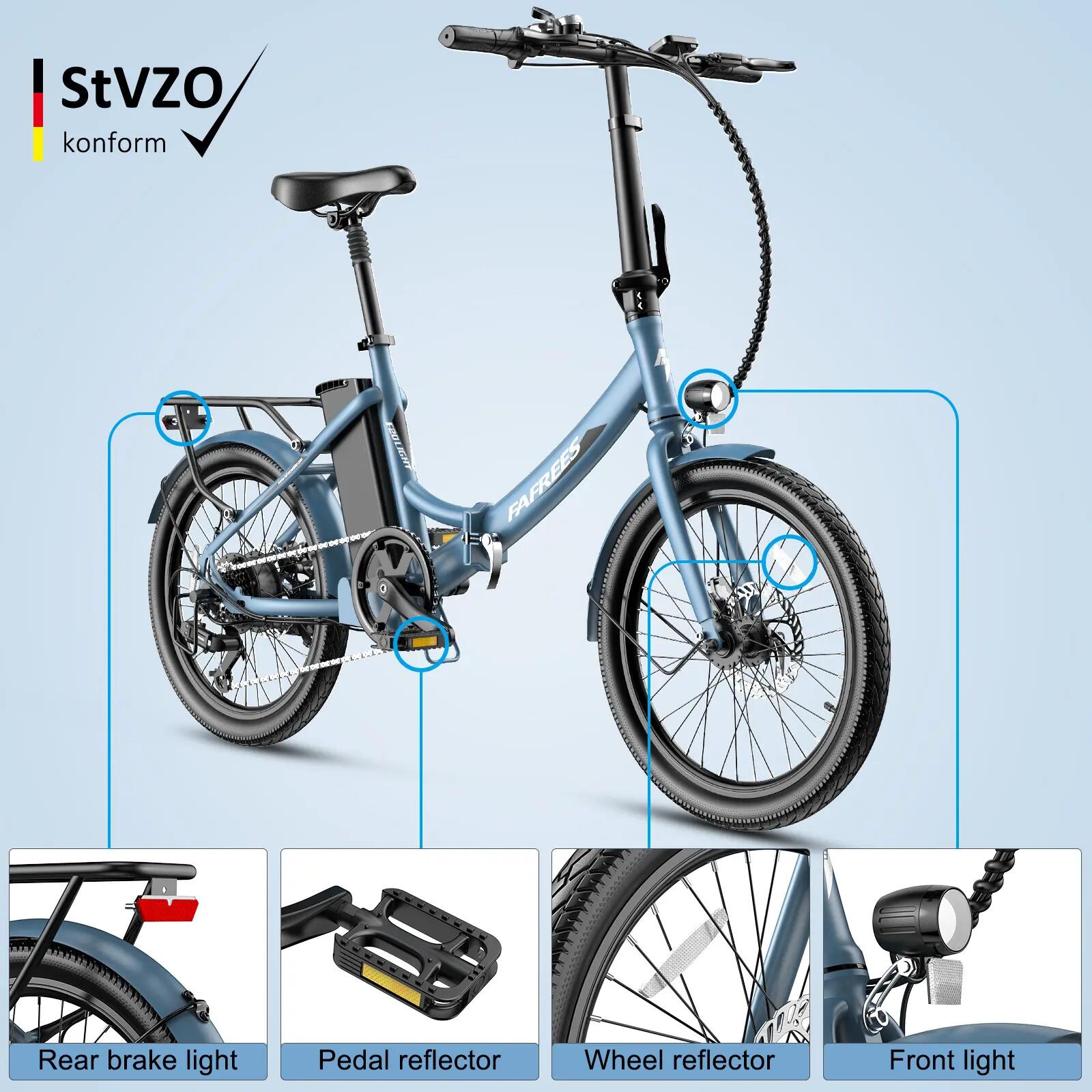 Bicicleta elétrica FAFREES F20 Light, bateria 36V 20Ah, pneus de 20 polegadas 10/10