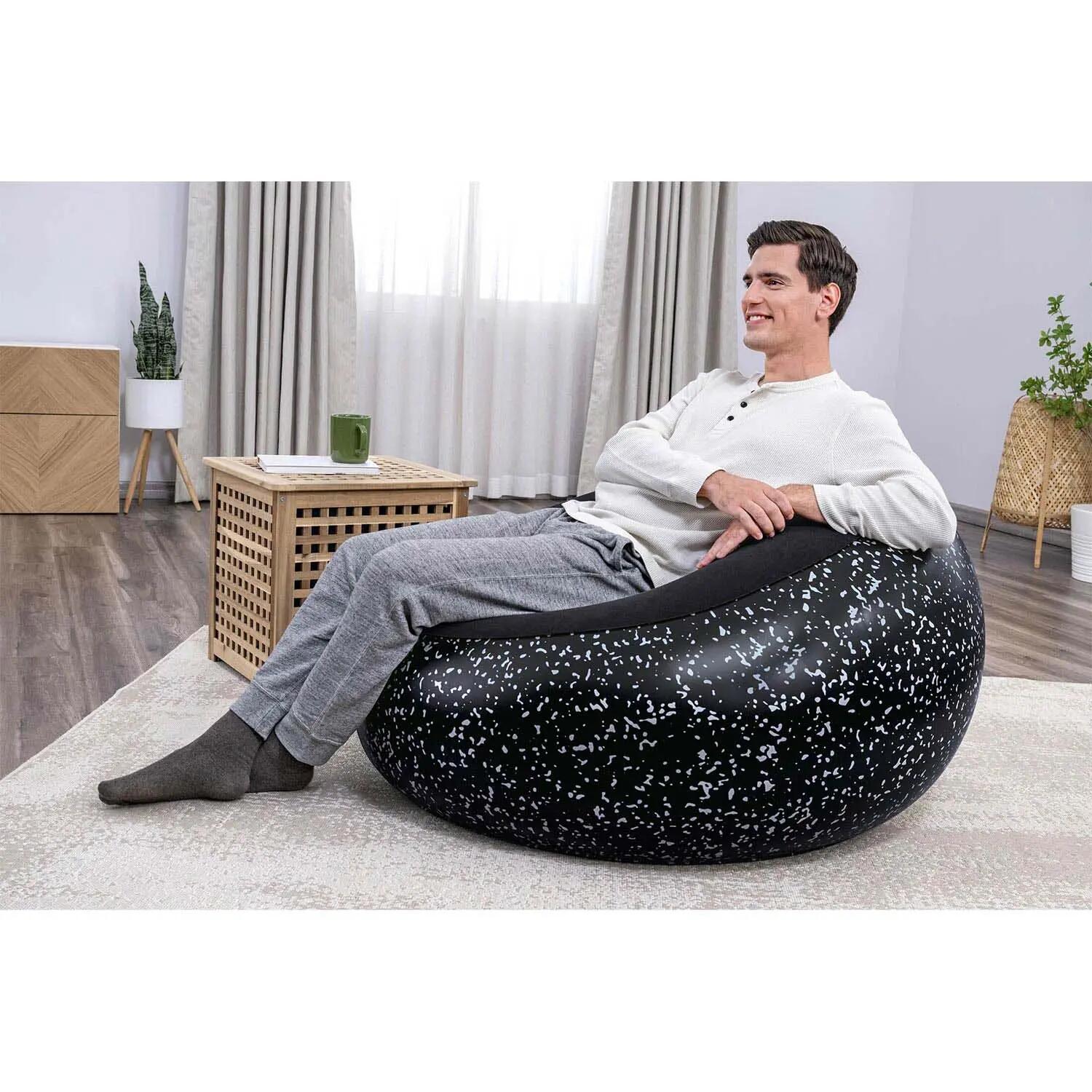 Fotel dmuchany Bestway 75153 pufa dmuchana materac do siedzenia czarny 112x112cm 12/13