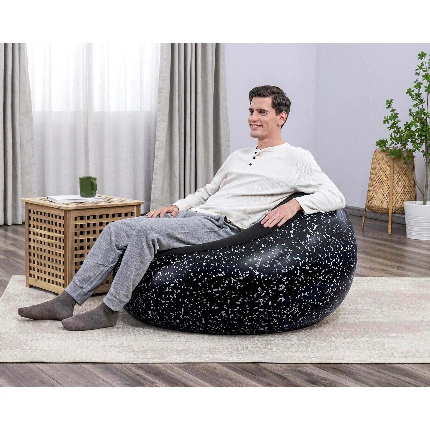 Fotel dmuchany Bestway 75153 pufa dmuchana materac do siedzenia czarny 112x112cm 11/13
