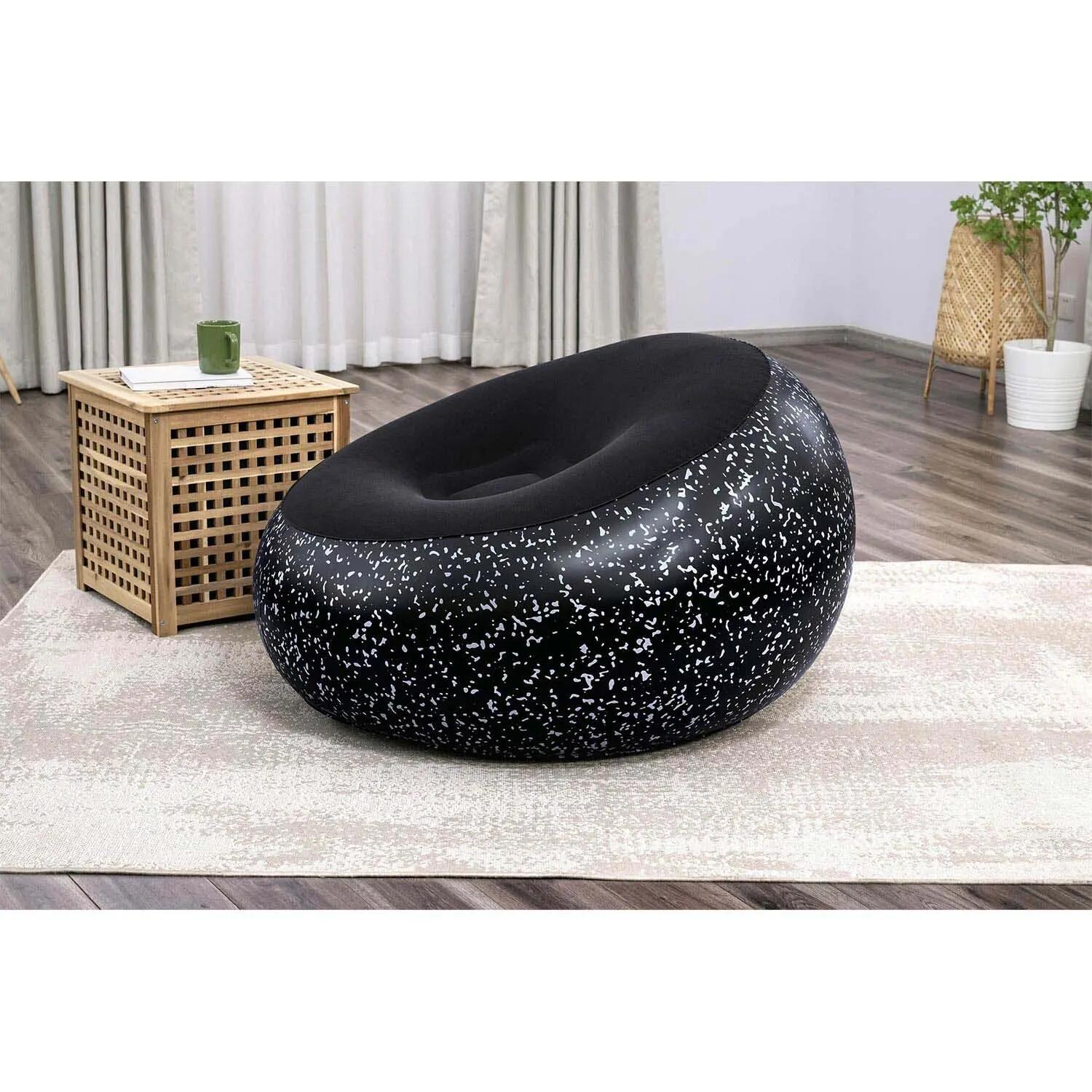 Fotel dmuchany Bestway 75153 pufa dmuchana materac do siedzenia czarny 112x112cm 10/13